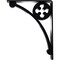 Ekena Millwork Crawley Wrought Iron Bracket, (Triple center brace), Powder Coated Black 2"W x 7 1/2"D x 10"H BKTM02X07X10TCR - alternate 5